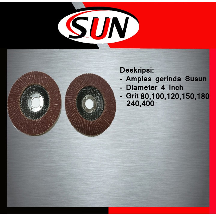 Gerinda Amplas susun Flap Disc 4 Inch Grid 80 100 120 150 