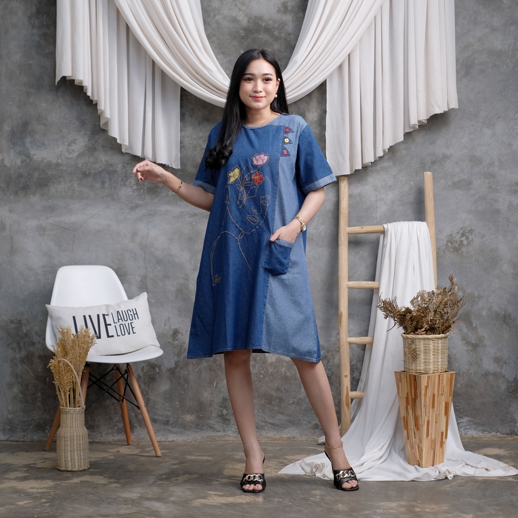 RACHEL BROWN DENIM DRESS SERIES / DRESS JEANS WARNA COKLAT