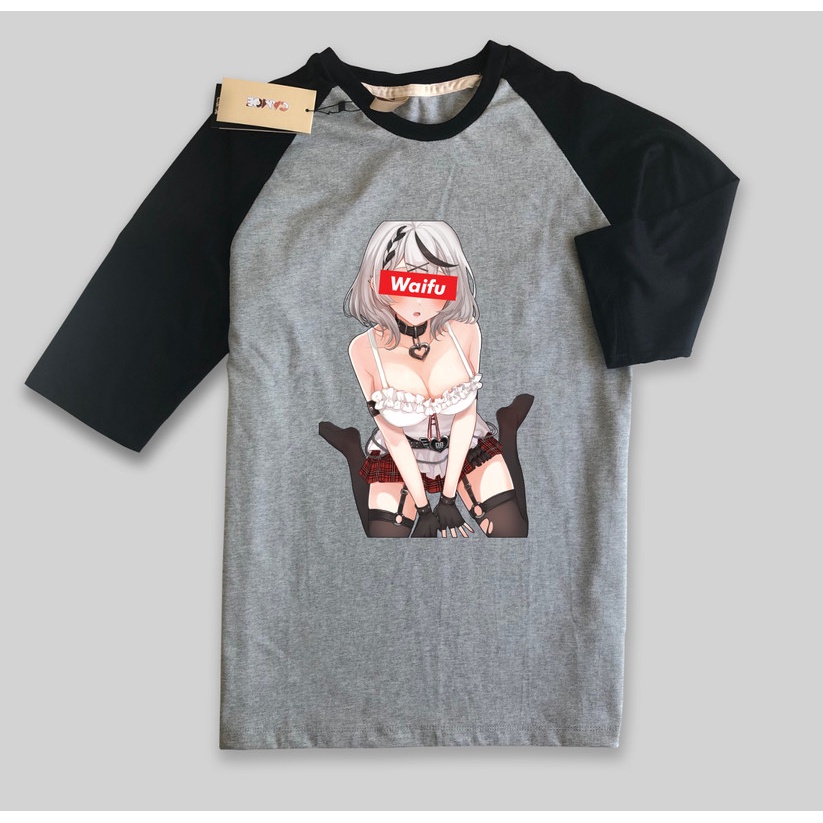 Kaos Raglan Anime Waifu Sakamata Chloe Hololive