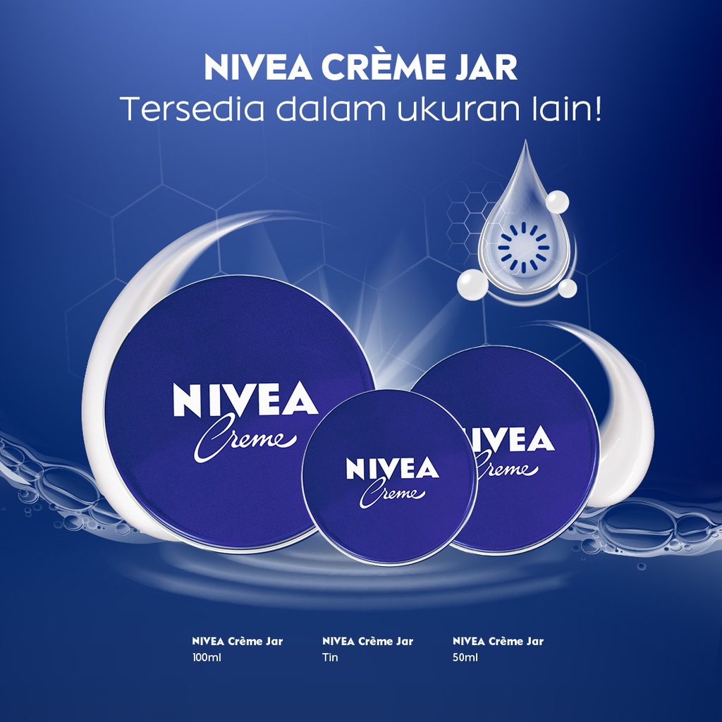 NIVEA Crème (Refreshingly Soft Moisturizing Cream Jar, Body Care Extra White Radiant &amp; Smooth Cream, Creme Tin, Men Creme Moisturizer)