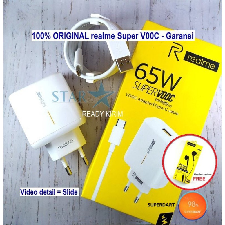 100% Original Realme 65W Superdart charger - Garansi