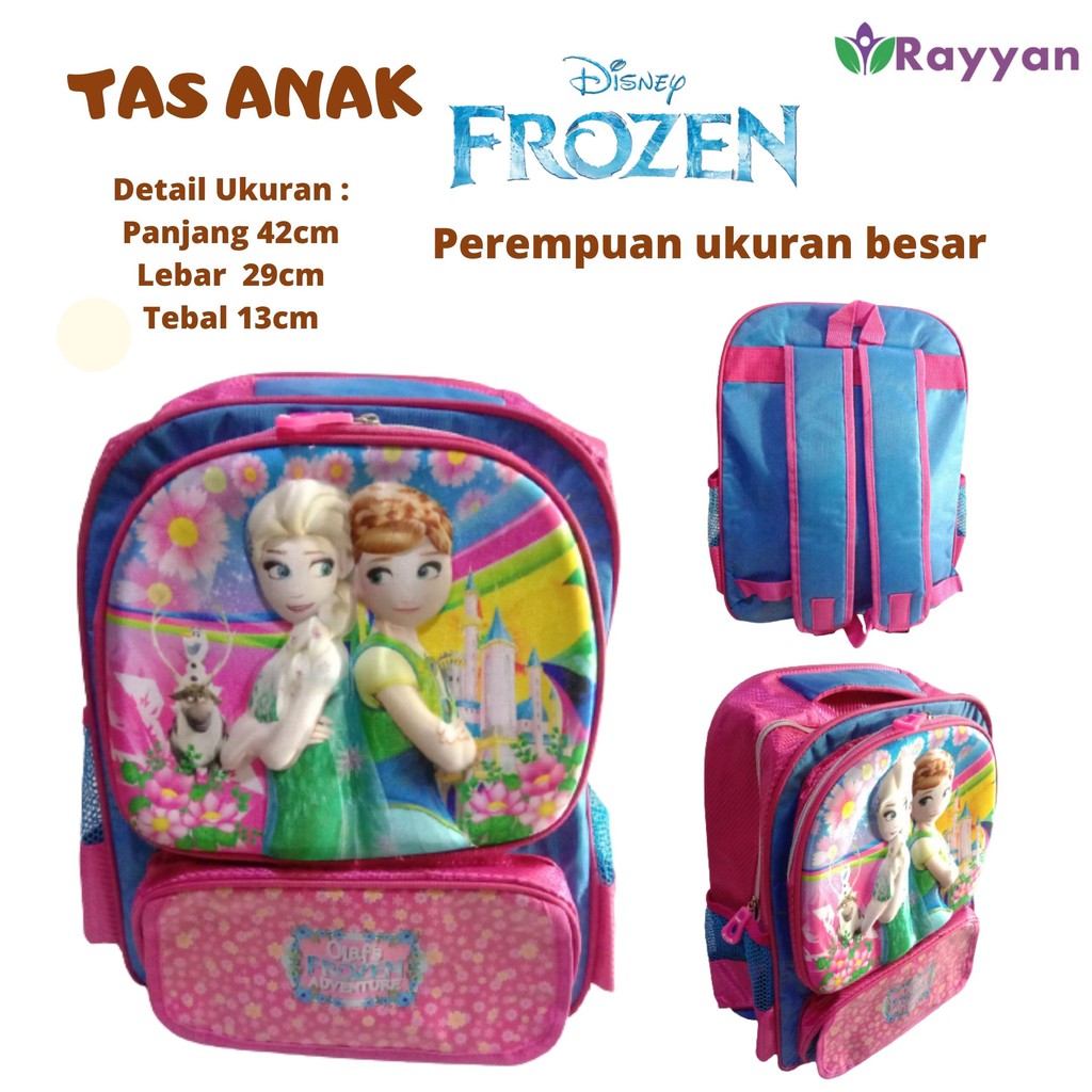 Tas Ransel Sekolah Perempuan Frozen Backpack Jumbo Anak Bag Gendong Karakter Cewek