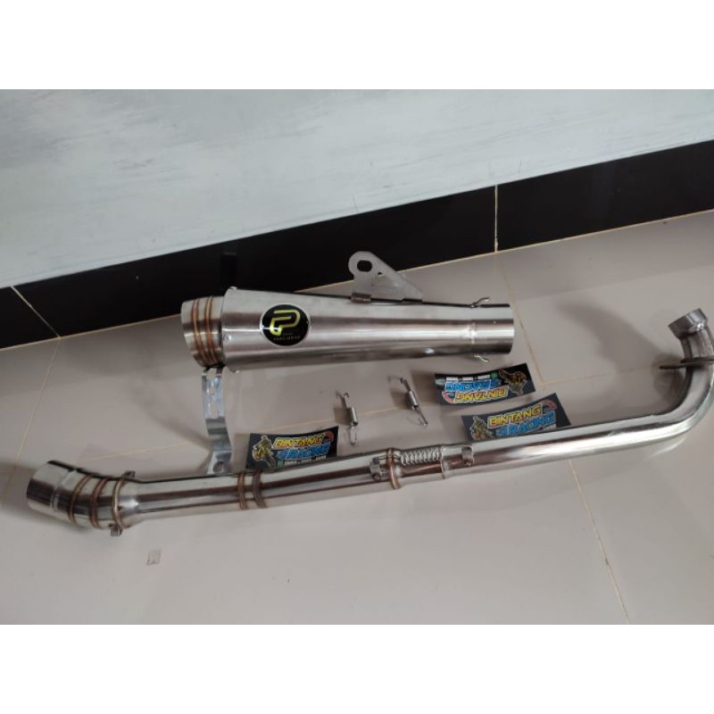 Knalpot Racing Jiksow pekajaman C70 Vega ZR Shogun sp grend cripten Jupiter z Supra fit supra125 Rev