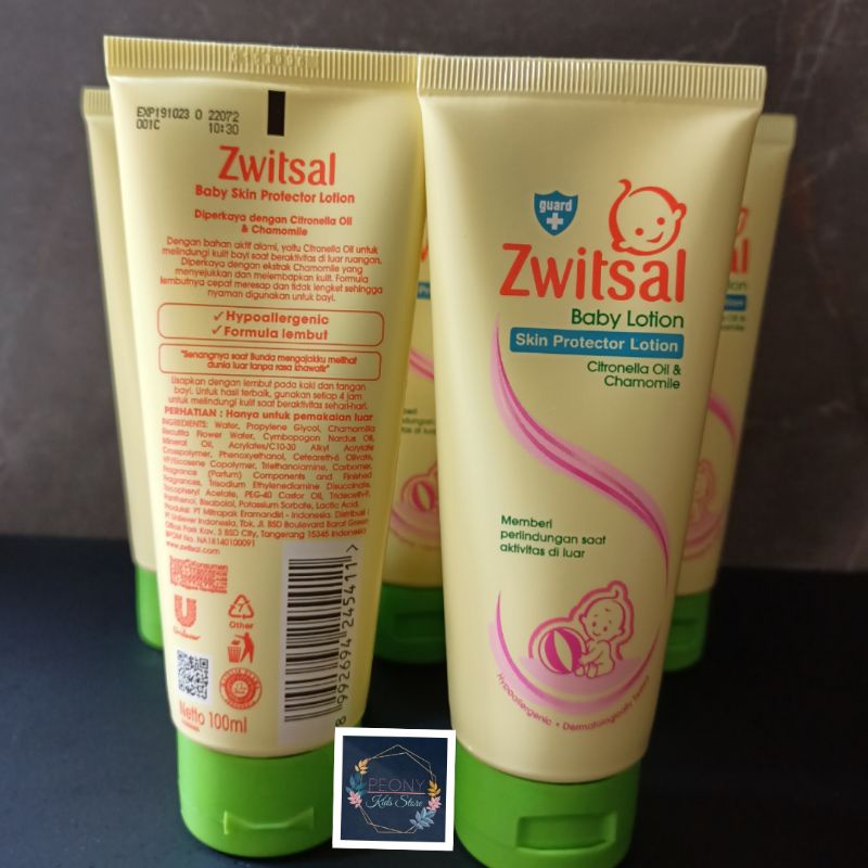 Zwitsal baby SKIN PROTECTOR LOTION citronella oil &amp; chamomile 100ml / Switsal krim 100 ml/Zwitsal lotion anti nyamuk