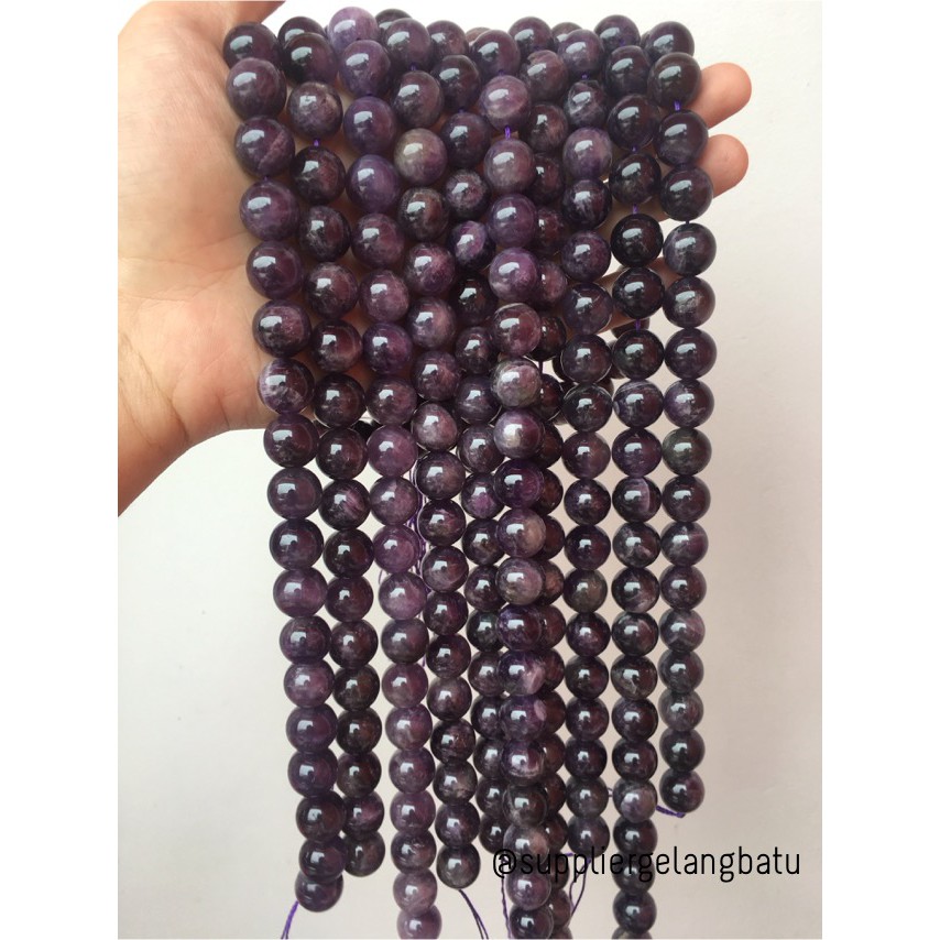 bahan batu kecubung susu 14mm amethyst kalimantan martapura original asli aksesoris craft fashionita