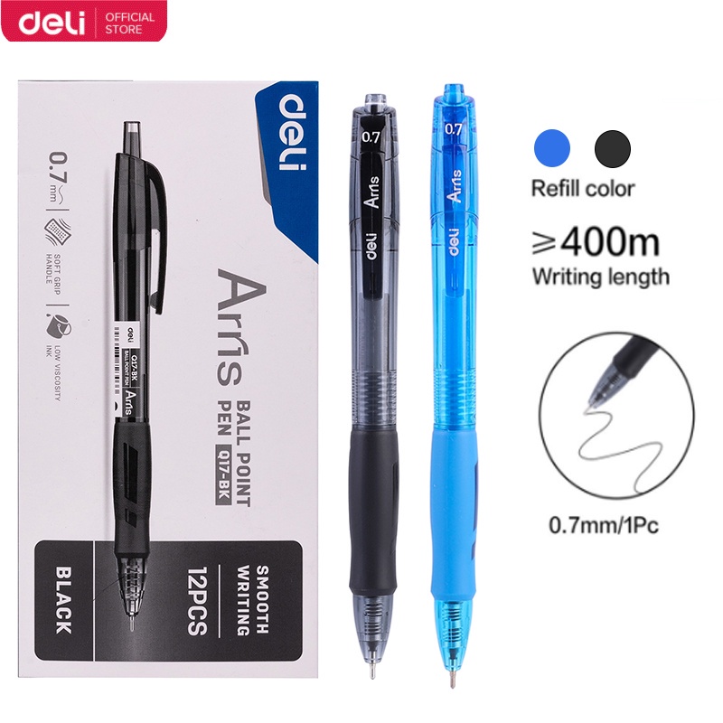 

DELI Ballpoint Pen EQ17-BK EQ17-BL