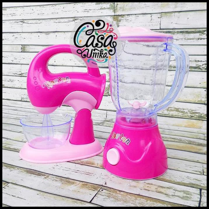  Mainan Anak Blender  Dan Mixer Baterai Set My Kitchen 