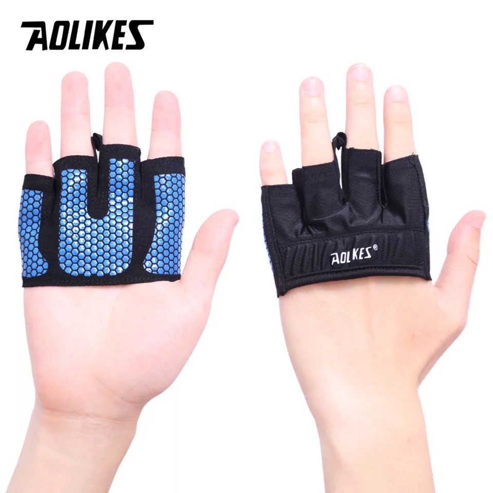 AOLIKES 0111 Microfiber Sport Fitness Gloves Gym Antislip - Sarung Tangan Olahraga Fitness GYM