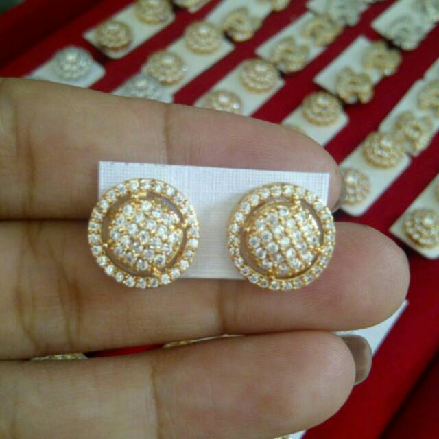 Giwang gold plate diamond 22k