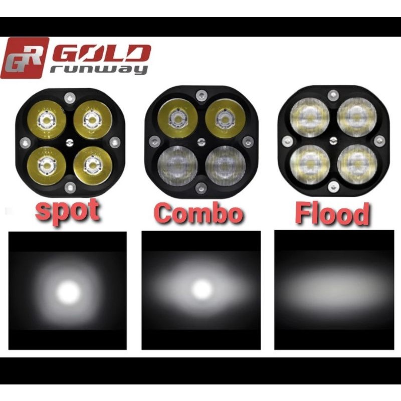 Gold Runway light spot lampu fog lamp 70x 70watt fullset + cnc brecket