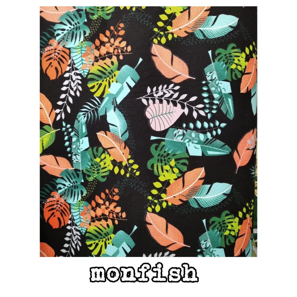 Kain Kanvas meteran Motif Monfish