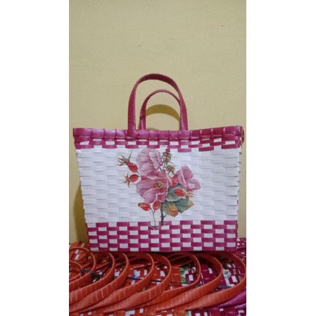 Grosir tas anyaman cantik M /tas lebaran/tas hajatan