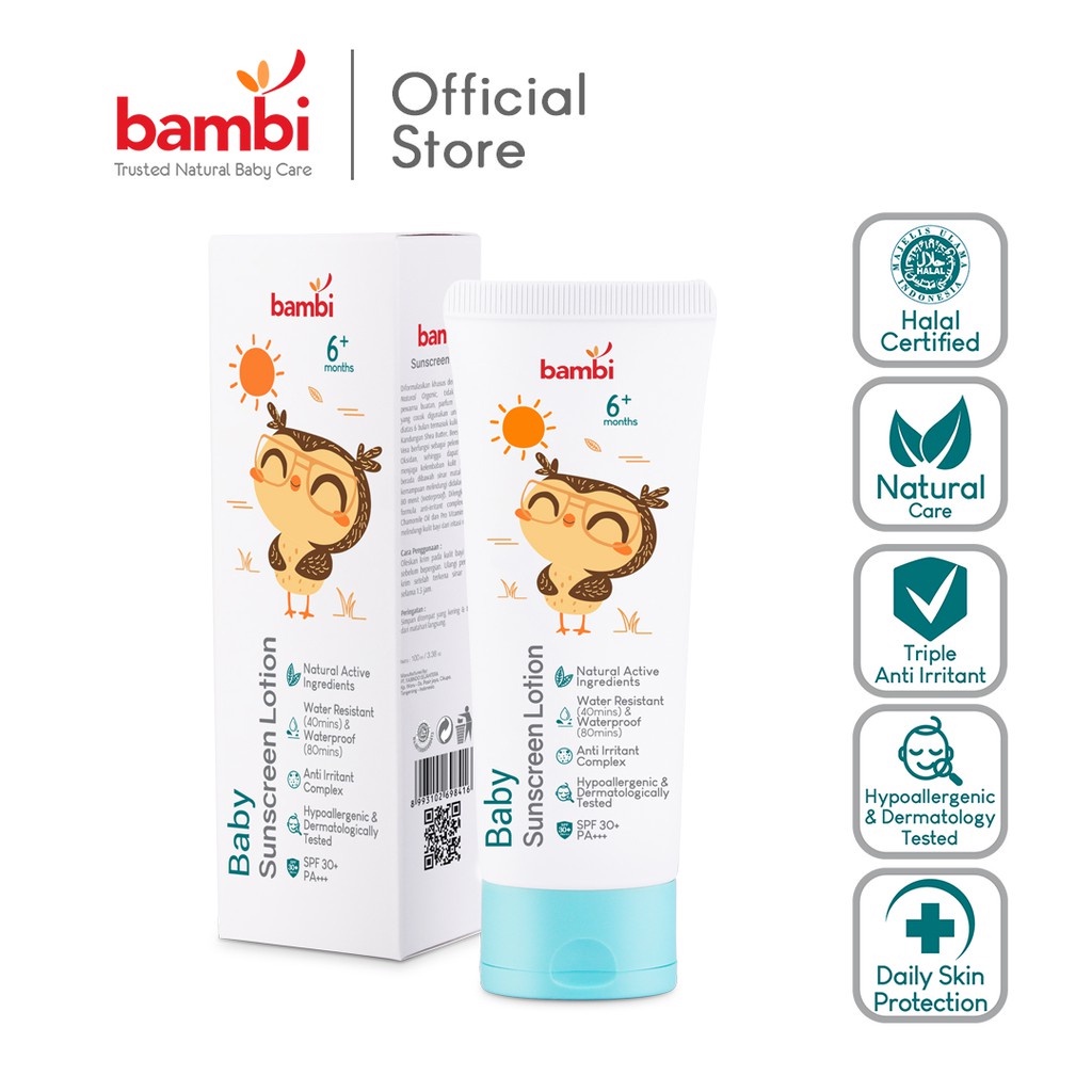 BAMBI Sunblock Sunscreen Lotion 100ml / Sunblock Lotion