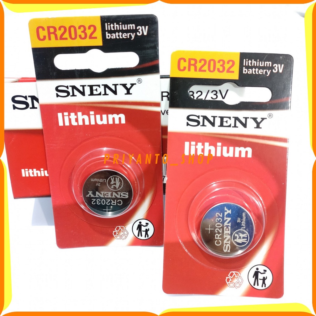 BATERAI SNENY LITHIUM 3V CR 2032 BATERAI KANCING CR2032 ASLI ORIGINAL