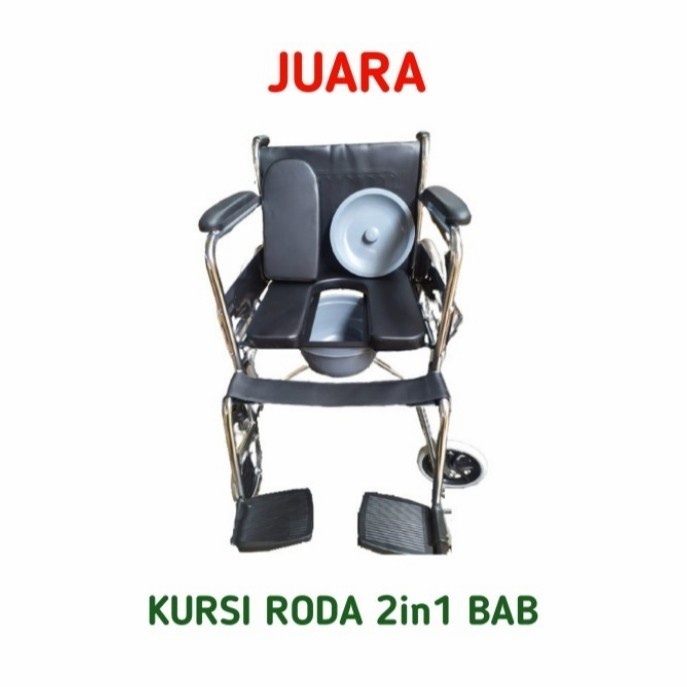 Kursi Roda BAB 2 in 1 Juara (Commode) - 2in1 Juara