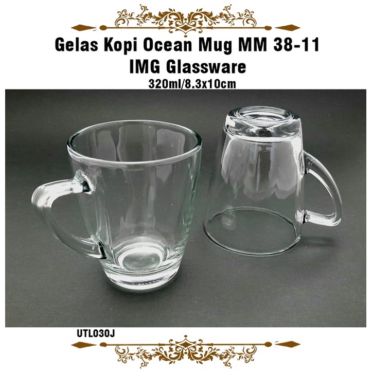 Gelas Kopi Ocean Mug MM 38-11 IMG Glassware 320ml ☆ uk. 8.3x10cm