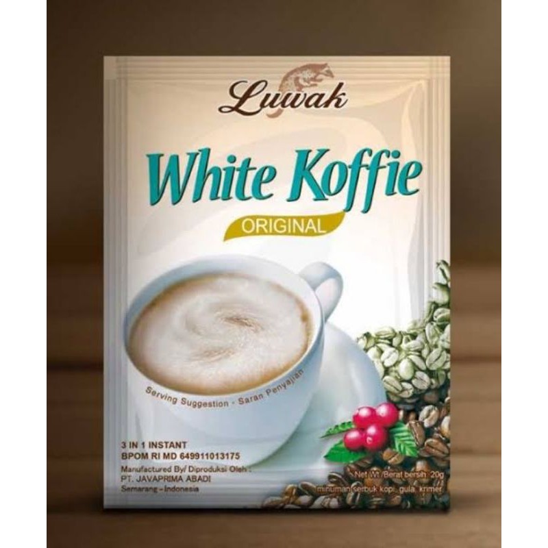 

LUWAK WHITE COFFEE HARGA 1 RENCENG ISI 10 Rp.10.989