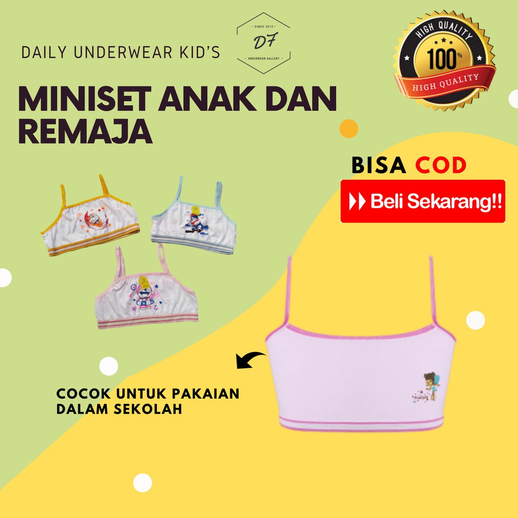 PAKAIAN DALAM BH BRA MINISET ANAK WANITA CEWEK PEREMPUAN SD SMP REMAJA ABG TALI KECIL MURAH