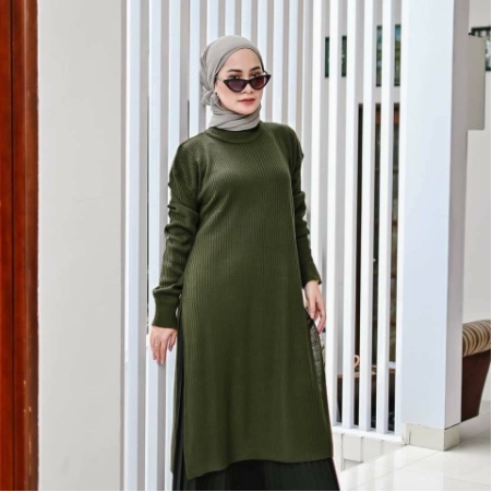 RAJUT WANITA TERBARU KARENINA TUNIK ATASAN WANITA FASHION KEKINIAN BUSUI