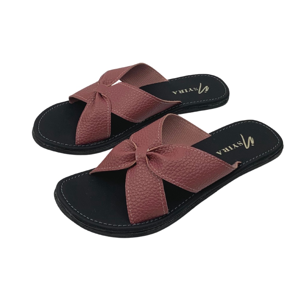 Insyira - Sandal Wanita Cecilia / Sandal Slop Wanita Non Slip Alas Hitam