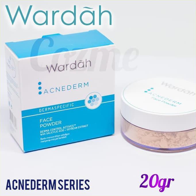 PRODUK ORI ORIGINAL Bedak Tabur Wardah Acnederm Face Powder Jerawat Kemasan Baru Ready Stock