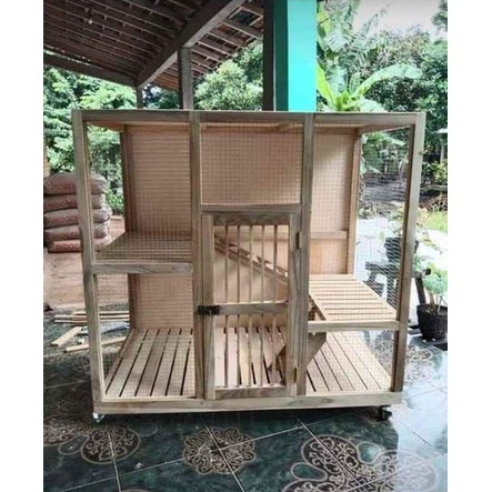 Kandang kucing kayu minimalis