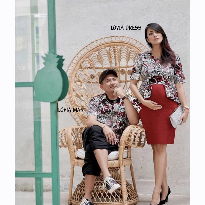 Dress Wanita Batik Couple / Dress Batik Modern / Kebaya Jumbo / Seragam Batik Wanita / LOVIA 187 AB