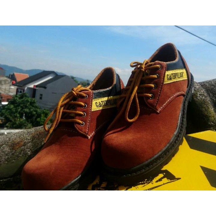 Sepatu safety LOW/PENDEK BOOTS CAT TERPILLAR SUEDE