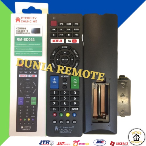 Remot Remote TV Sharp Aquos LCD LED Smart TV RM-ED033 Dan Sharp 950TR / NETFLIX / YOUTUBE