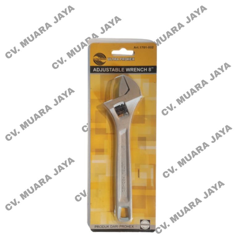 Kunci Inggris 8" chrome vanadium - ULTRA PROHEX