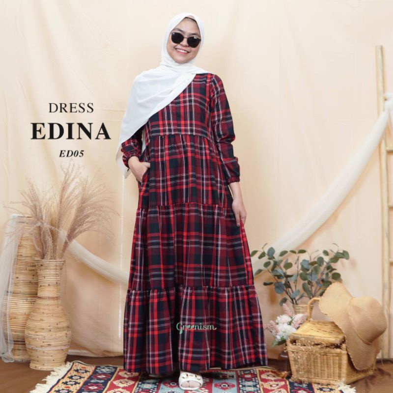 EDINA DRESS Flanel By Greenism