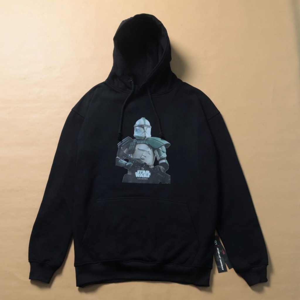 HOODIE SKM HITAM STAR WAR UNISEX LGAMBAR BELAKANG I  HOODIE SWEATER JAKET PREMIUM ORIGINAL SHIKAT MIRING TERLARIS