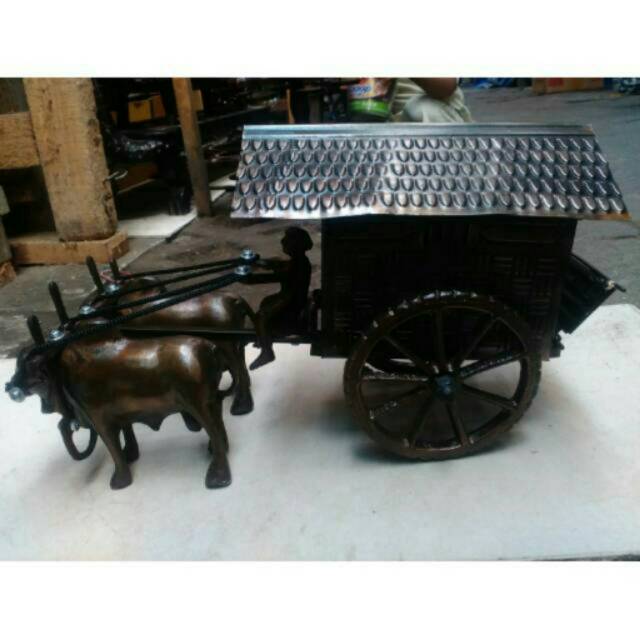 Miniatur Delman Dua Sapi