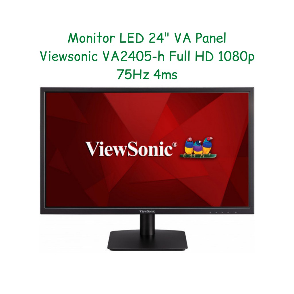 Monitor Led 24 Va Panel Viewsonic Va2405 H Full Hd 1080p 75hz 4ms Shopee Indonesia