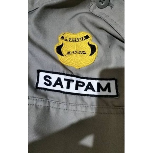 Atribut 1 set dan nama utk satpam