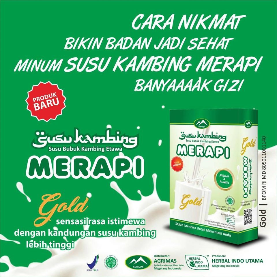 

Susu Kambing Merapi Gold Original Bukan Susu Kambing Gomars