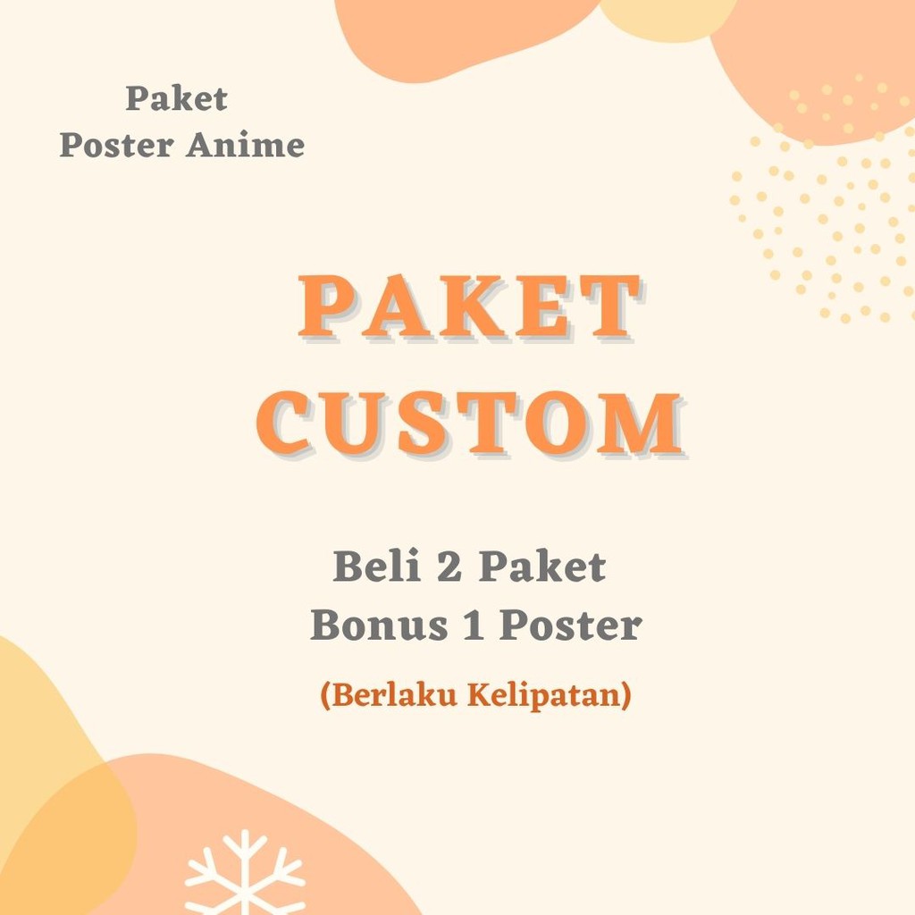 POSTER ANIME #2 (6 pcs) - BISA CUSTOM - POSTER DINDING - POSTER AESTHETIC - ANIME-Paket Custom