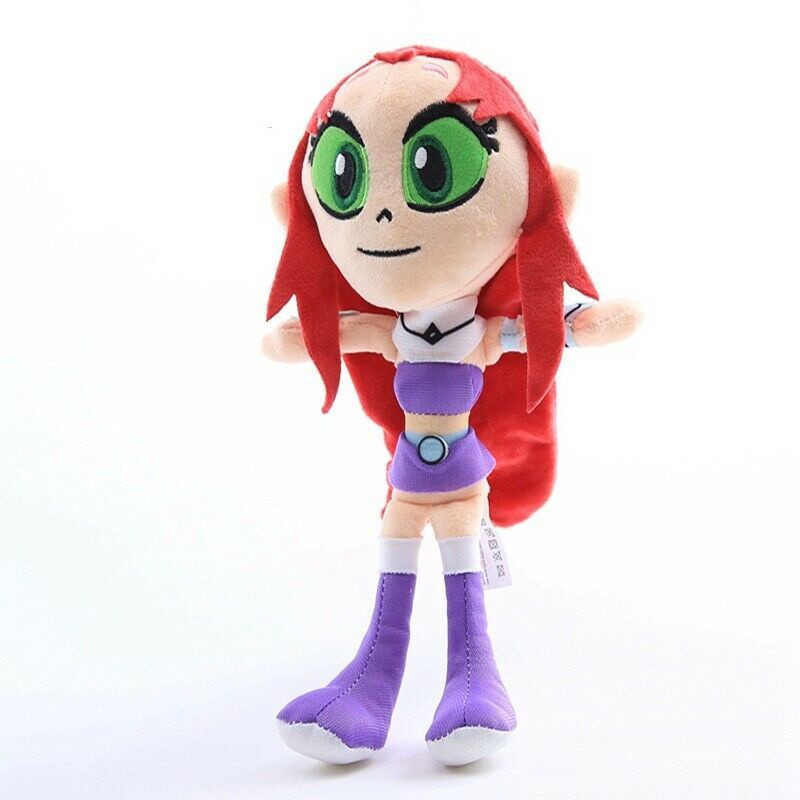 25cm Teen Titans Go Robin Boneka Cartoon Robin Cyborg Beast Boy Raven Starfire Plush Toy Mainan