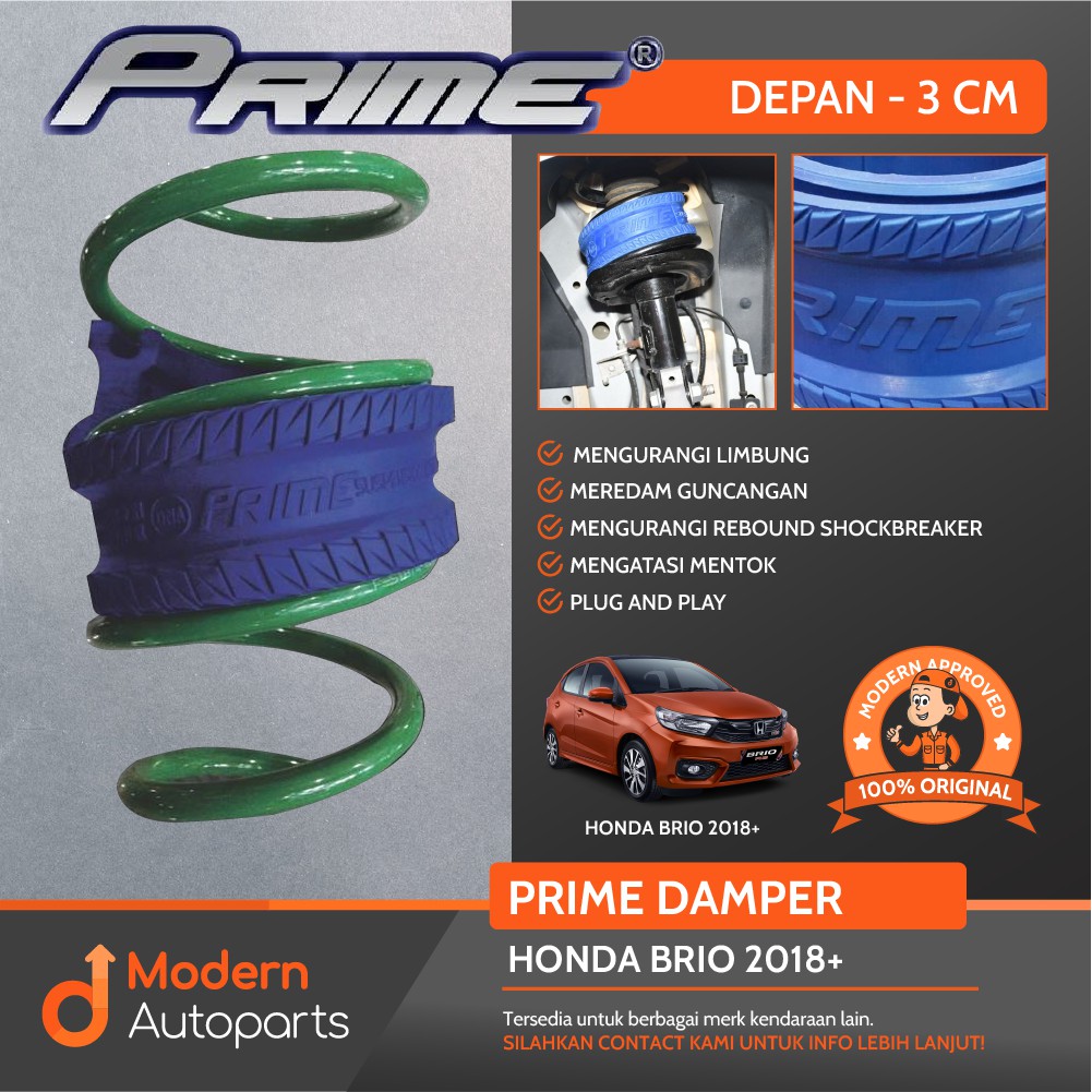 PRIME Damper / Spring Buffer BRIO 2018+ Depan 3cm