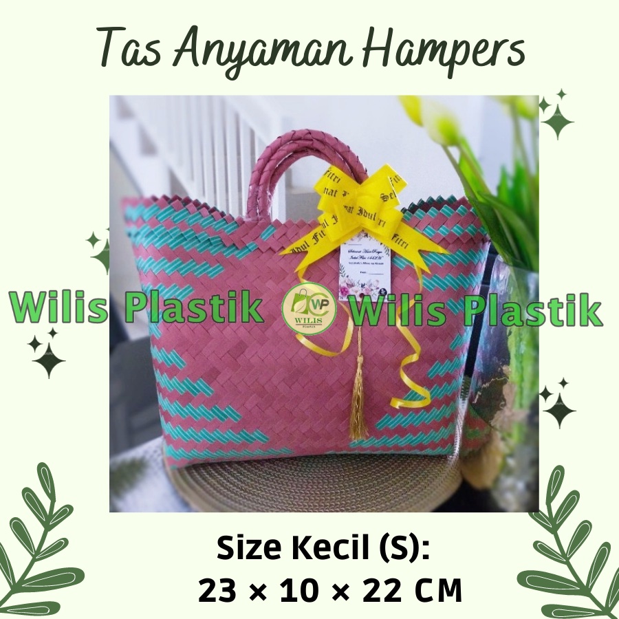 Tas Anyam Hampers Murah Keranjang Belanja Tas Bingkisan ukuran Kecil (S) untuk Souvenir Parcel Snack Hampers Hantaran Muat Kotak Snack Thinwall Sembako d
