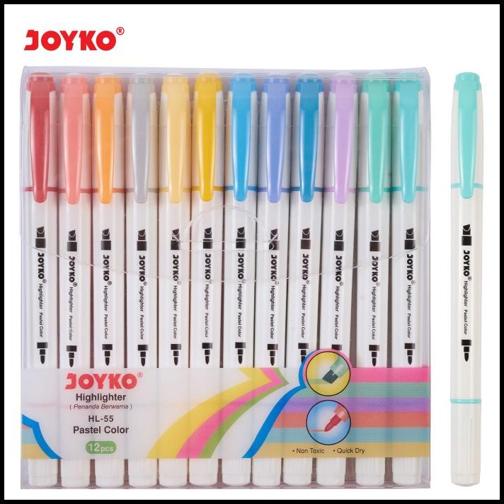 

Heaven | Highlighter Penanda Joyko Hl-55 1 Set 12 Pcs 12 Warna