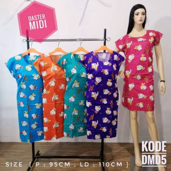 DASTER MIDI MOTIF WARNA ACAK TERMURAH