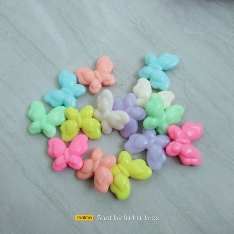 Peniti hijab jilbab Bros Dagu Kecil Mawar, Pita, Kupu-kupu By Farha-Kupu 2