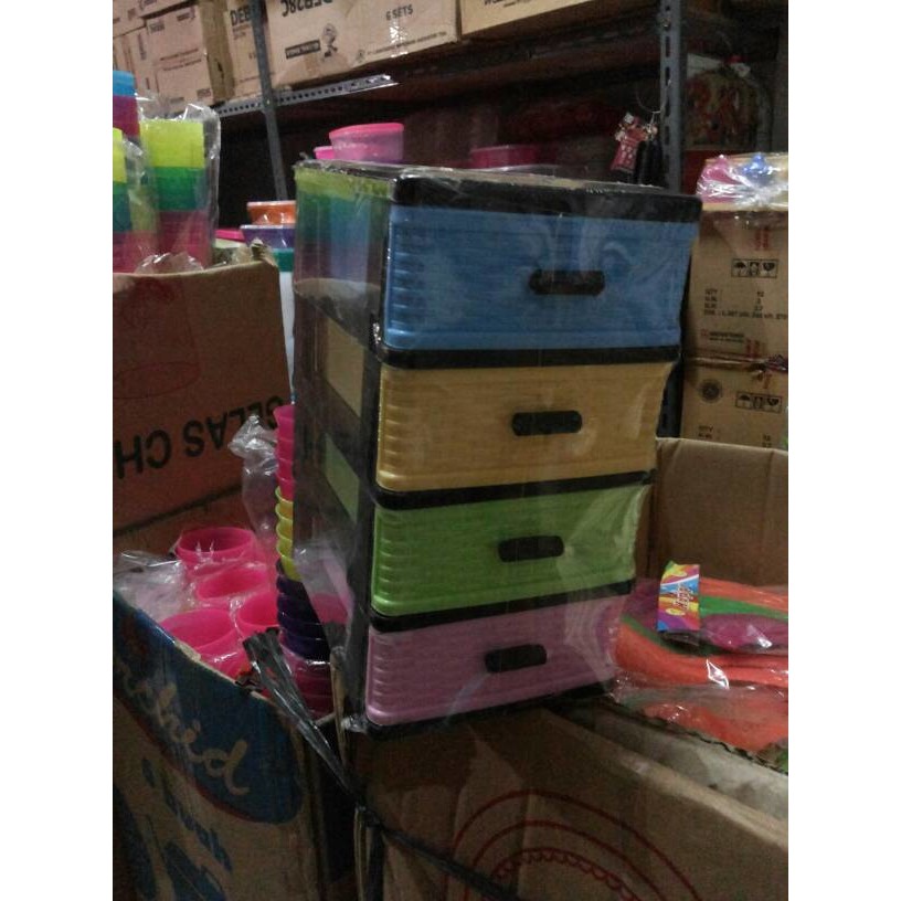 Laci Kecil 4 Susun Mini Container Kontainer Warna Kombinasi