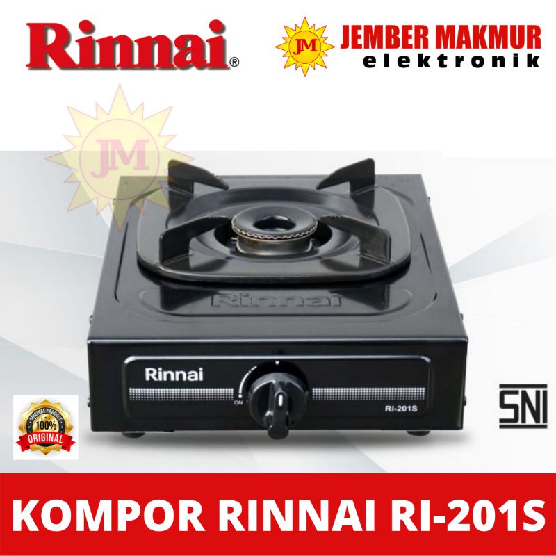 RINNAI RI 201S KOMPOR GAS 1 TUNGKU RINNAI RI201S RI 201 S kompor rinnai