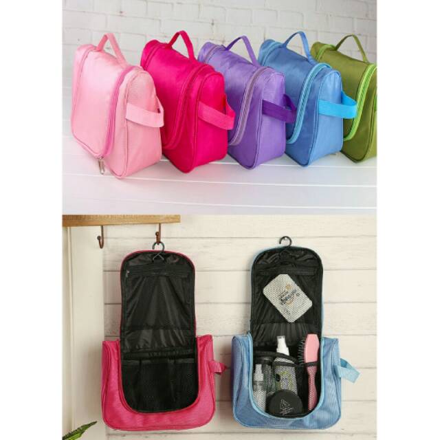 KOREAN TOILETRIS ORGANIZER TAS KOSMETIK PERLENGKAPAN MANDI MODEL GANTUNG ok  good quality