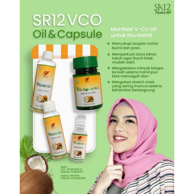 VCO SR12 / PENAMBAH NAPSU MAKAN / OBAT GATAL / P3K /RUAM POPOK /OBAT ALERGI / MINYAK RAMBUT / VCO UN
