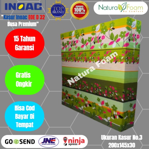 Kasur Busa INOAC 200 x 145 x 30 cm Asli Original Garansi 15 Tahun Anti Kempes Motif Anak Karakter De