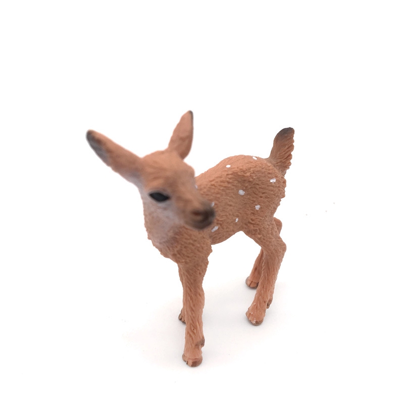 1pc Miniatur Figur Rusa Sika Bahan Pvc Untuk Dekorasi Taman Peri Natal