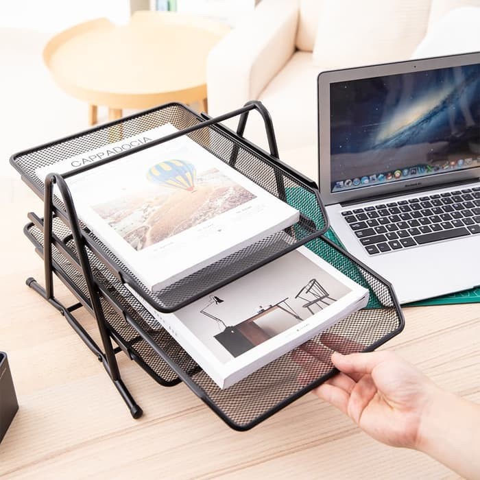 

READY Rak Kertas Dokumen Surat 3 Susun / Paper Document Letter Tray 3 Tier BERKUALITAS